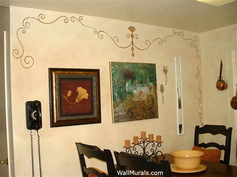 Hand Painted Kitchen Murals And Borders Kitchen Wall Mural Wall