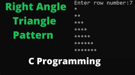 C Program To Print Right Angle Triangle Using Asterisk C
