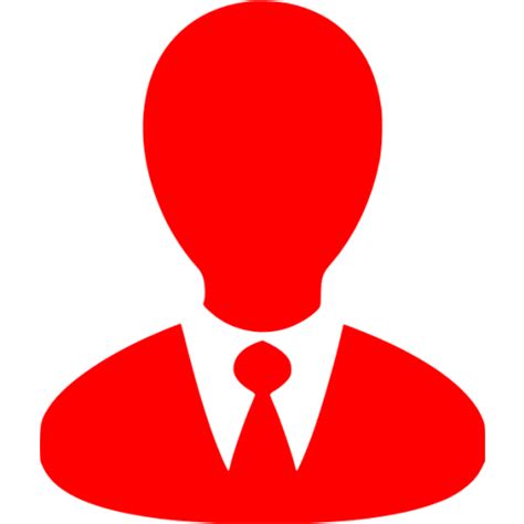 Red Businessman Icon Free Red User Icons