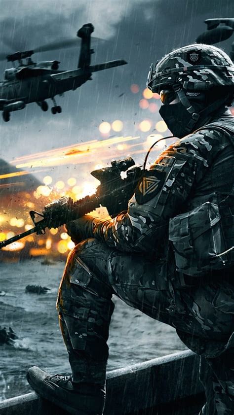 Battlefield Game Shooter Soldier Weapon Hd Phone Wallpaper Peakpx