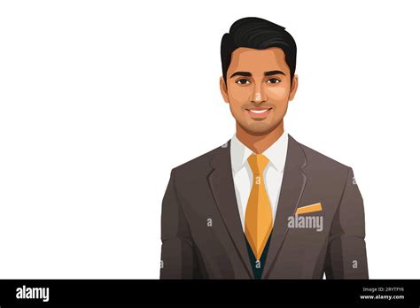 Indian Man In Business Suit Vector Flat Isolated Vector Style Stock Vector Image And Art Alamy