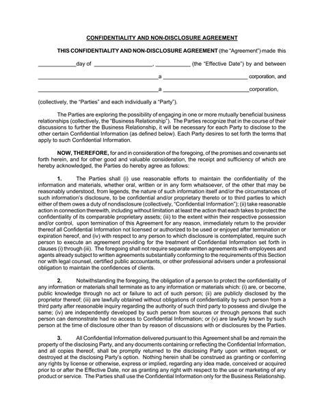 Simple Confidentiality Agreement Examples Format Pdf Examples