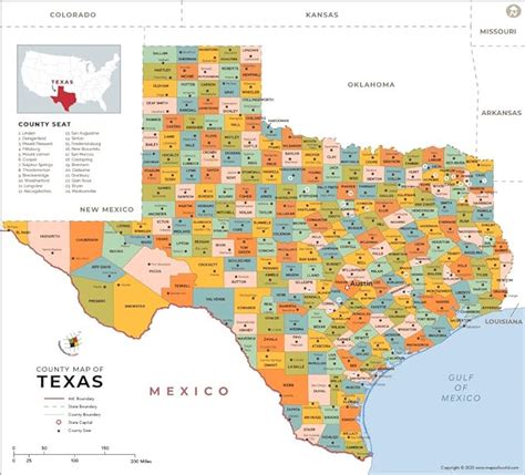 Texas County Karte 914 Cm W X 828 Cm H Amazonde Bürobedarf