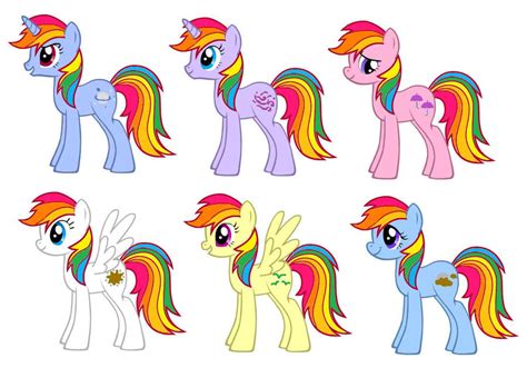 Mlp Fim Year 2 Rainbow Ponies By Kaoshoneybun On Deviantart