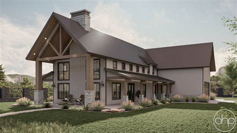 Modern Farmhouse Style Barndominium House Plan Marion