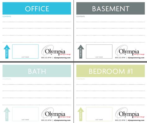 Free Printable Moving Box Labels Olympia Moving And Storage Mtc Solutions