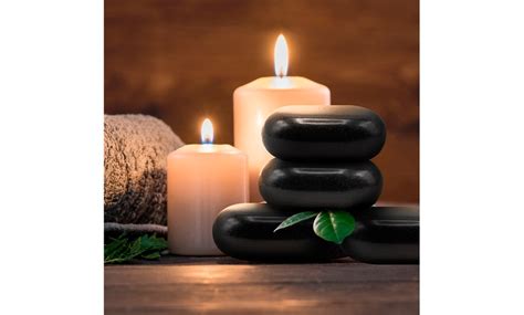 Up To 36 Off On 8 Piece Massage Stones Blac Groupon Goods