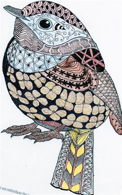 Tampleet Van Ben Kwok Zentangle Drawings Zentangles Pretty Birds