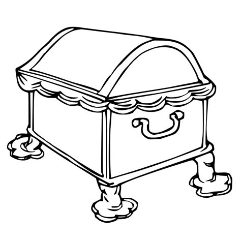 Treasure Chest To Color Coloring Page Free Printable Coloring Pages
