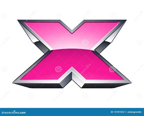 Purple Letter X Or Cross Sign Stock Photography Image 15707232