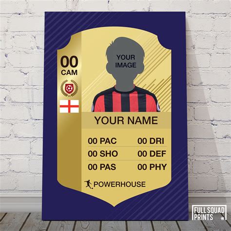 The fifa 20 players cards are the most important items. Personalised FIFA Card Poster | Custom FIFA Ultimate Team Card - Football Gifts, Football ...