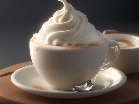 Premium Ai Image Sublime Morning Treat Cappuccino Whipped Cream