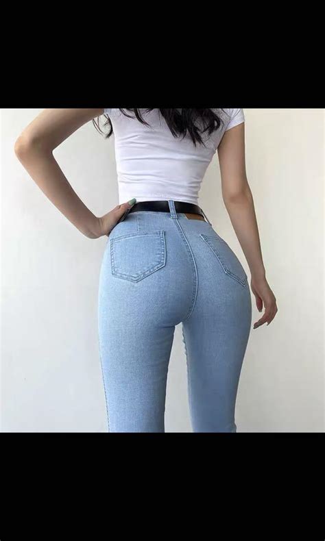 Elastic Sexy Tight Jeans Womens Fashion Bottoms Jeans And Leggings On