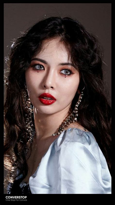 Kpop Idol Fashion Hyuna Eye Makeup Ünlüler Portre Retro
