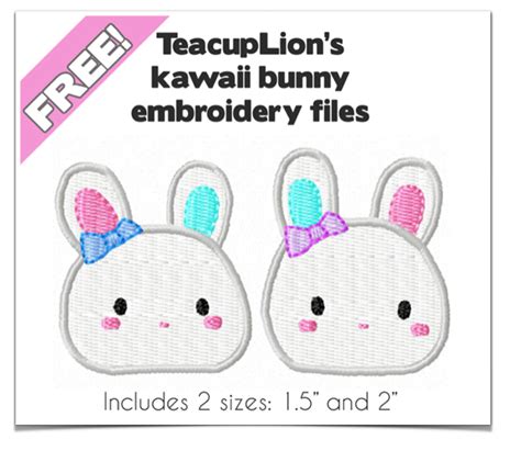 Mk embroidery design app provides thousands of designs for embroidery machines. Free Embroidery Design: Kawaii Anime Bunny • I Sew Free ...