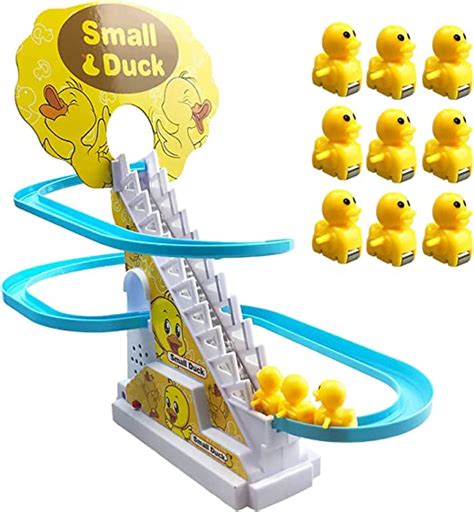 Small Duck Climbing Stairs Toy Electric Duck Toy With Music And Flashing