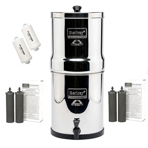 Berkey Crown Water Filter System With 4 Black And 2pf2 Filters