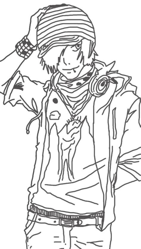 Anime Boy Coloring Pages Coloring Pages