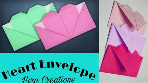 Diy Easy Origami Envelope Tutorial Heart Envelope 💌 From A4 Sheet