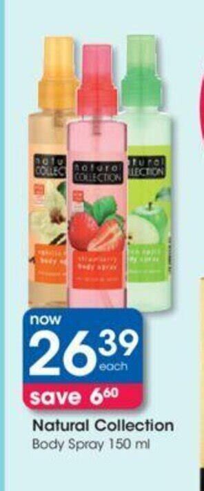 Natural Collection Body Spray 150 Ml Offer At Clicks