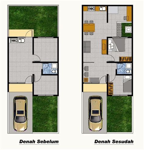 Denah Rumah Type 36 Renovasi | Desain Denah Rumah Terbaru | Denah Rumah
