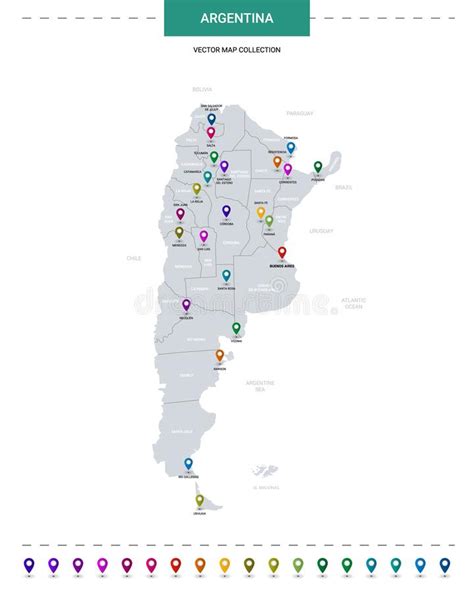 Vector Map Of Argentina High Detailed Country Map With Division