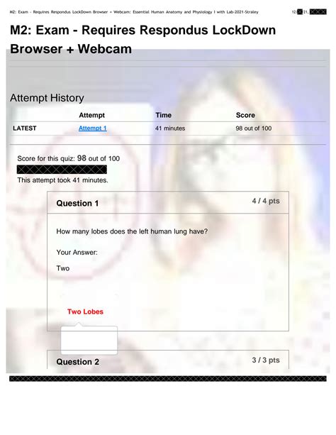 SOLUTION M2 Exam Requires Respondus Lockdown Browser Webcam Essential