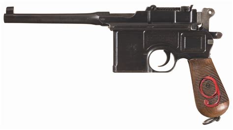 World War I 1896 Mauser Red 9 Broomhandle Semi Automatic Pistol Rock