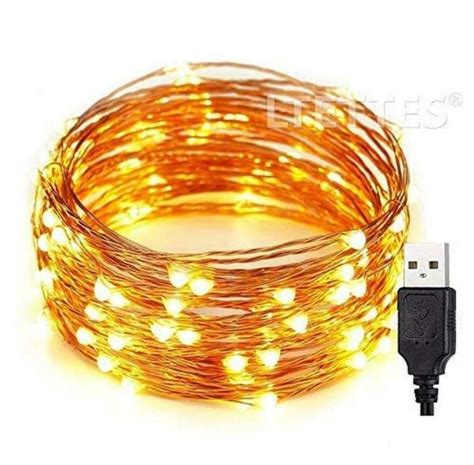 Ltettes Warm White Copper Wire String Lights 5m And 50 Lights Jiomart