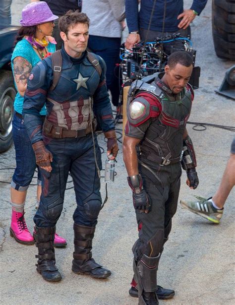 chris evans and anthony mackie s stunt doubles behind the scenes of civil war captain america