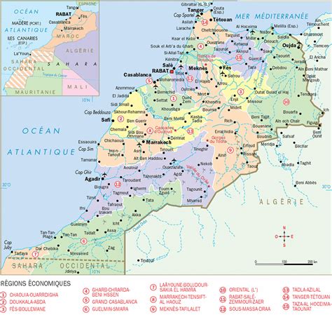 Carte Du Maroc Détaillée Vacances Arts Guides Voyages