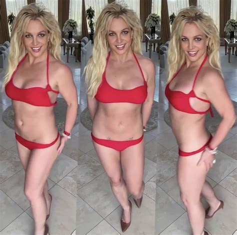 Britney Spears Nearly Suffers Very NSFW Wardrobe Malfunction As She Dances In Red Thong Bikini