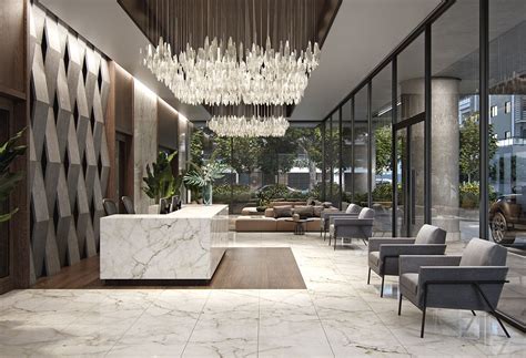 Modern Lobby Apartment On Behance Modern Hotel Lobby Luxury Hotels