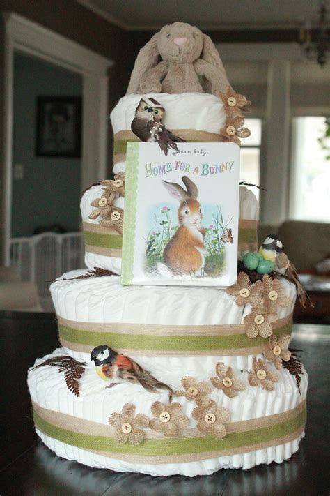 Woodland Creatures Diaper Cake Made This For My Dear Cousins Baby