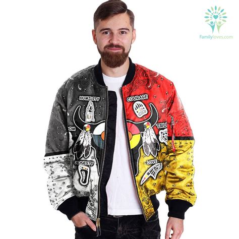 Seven Grandfather Teachings Classic Over Print Bomber