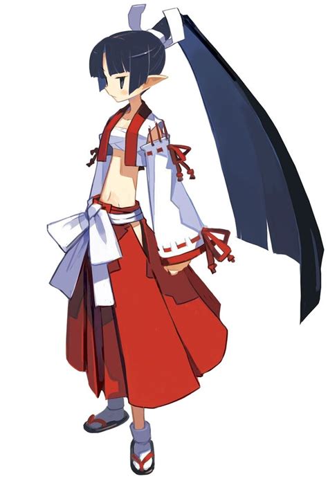 Female Samurai From Disgaea Absence Of Justice Game Character Design Character Design