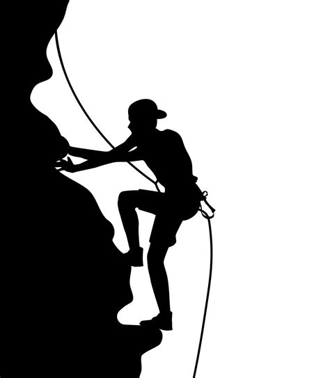 Rock Climbing Climber Silhouette Mountain Climber Adventure Hiking