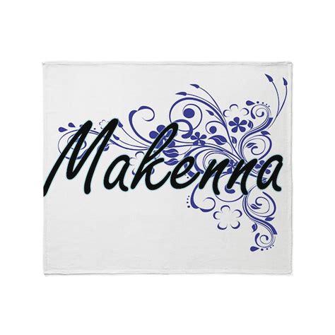 makenna artistic name design with fl throw blanket by admin cp10501932