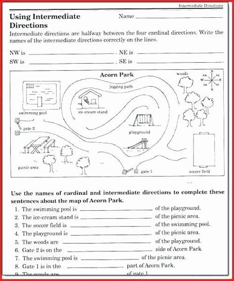 4th Grade Map Skills Worksheets Pdf