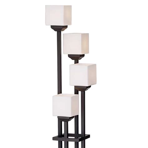 Top half shade 11 top, 8 bottom, 32 high. Light Tree Four Light Bronze Torchiere Floor Lamp - #22087 | Lamps Plus Canada