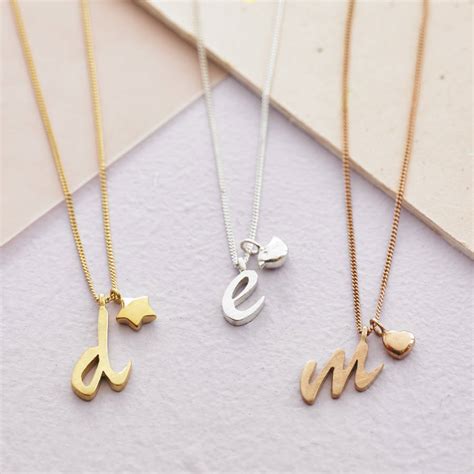 Learn the basics of jewelry making using materials such as beads, wire, glass, metal, and clay. Personalised Letter Charm Necklace By Jana Reinhardt Jewellery ...