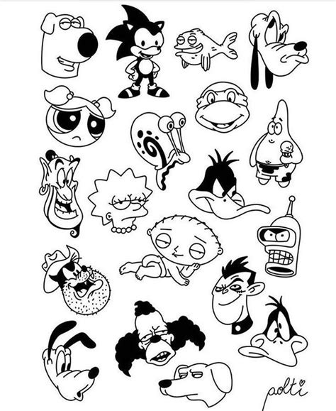 Pin By Tripisgood On 1999 Cartoon Tattoos Cartoon Character Tattoos