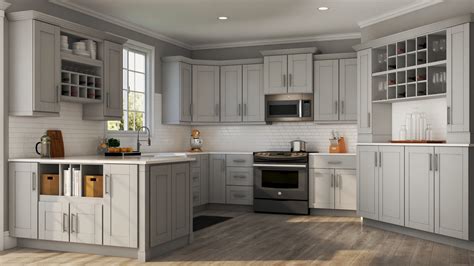 Shaker Specialty Cabinets In Dove Gray Kitchen The Home Depot