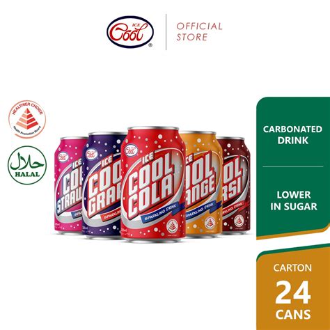 Carton Deal Ice Cool Carbonated Drinks 325ml X 24 Cans Cola Sarsi
