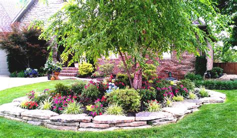 Front Yard Landscape Ideas Around Trees White Landscaping Ideas