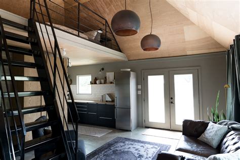 A Modest Modern Tiny Home In A Garage Garage Studio Apartment Modern Tiny House Garage To