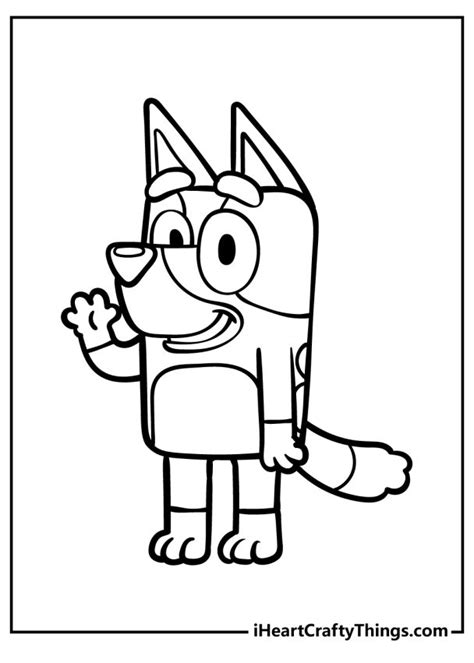 Indy From Bluey Coloring Page