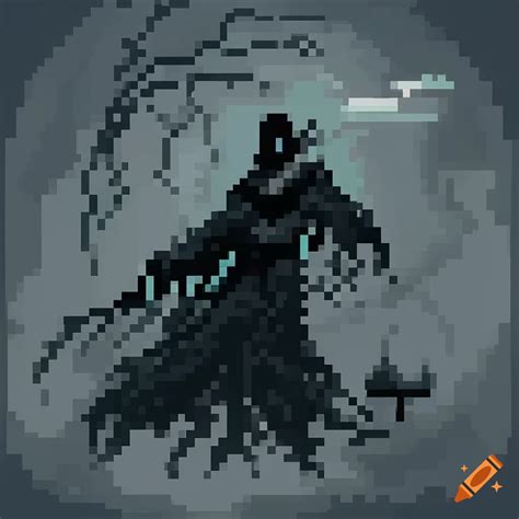 A Terrifying Dementor Pixel Art On Craiyon
