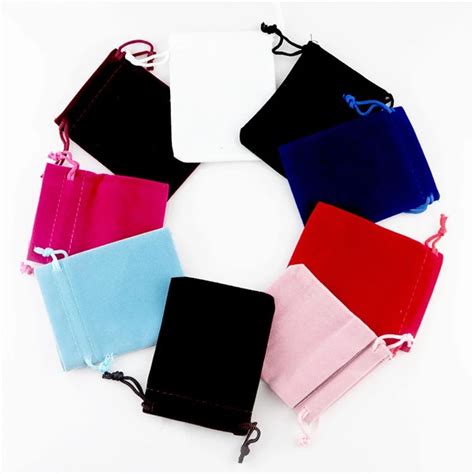 Hot Pink Promotional Small Velvet Drawstring Pouch Bag For Bracelet Jewelry
