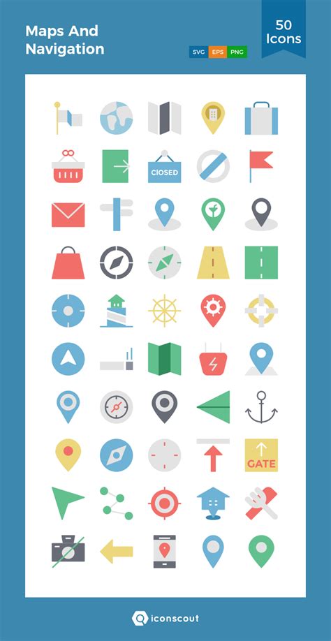 Maps And Navigation Icon Pack Flat Icons Map Icons Vector Icons Location Icon Global